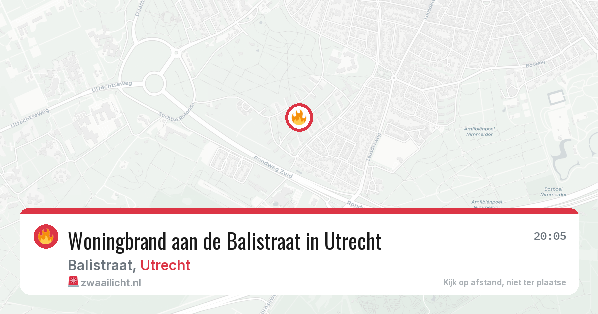 Woningbrand aan de Balistraat in Utrecht — 5 apr 2026
