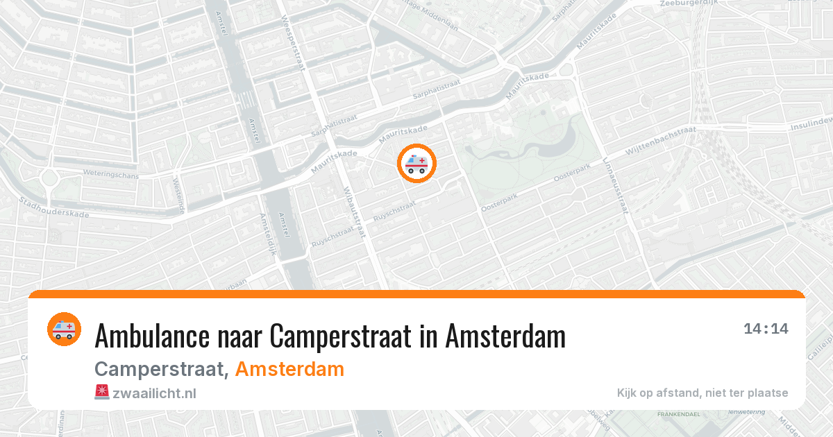 Ambulance naar Camperstraat in Amsterdam — 4 jul 2026
