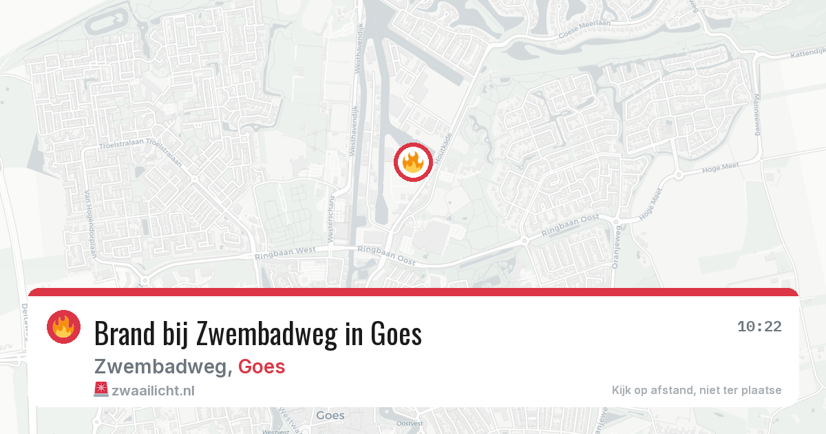 Brand bij Zwembadweg in Goes — 8 aug 2026