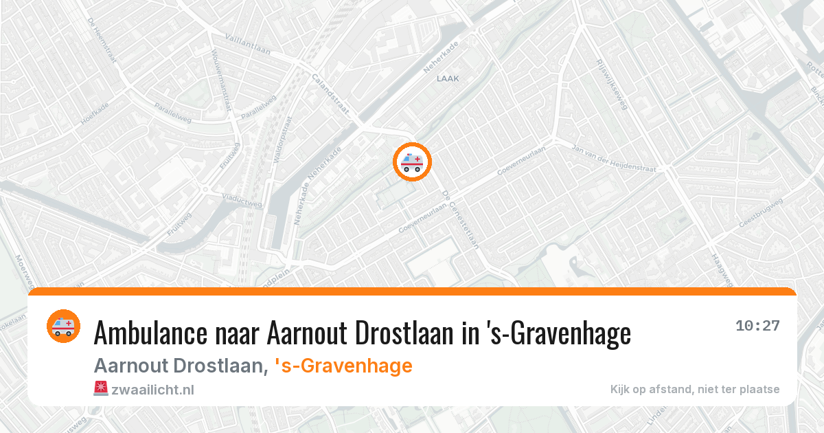 Ambulance naar Aarnout Drostlaan in 's-Gravenhage — 7 mrt 2026