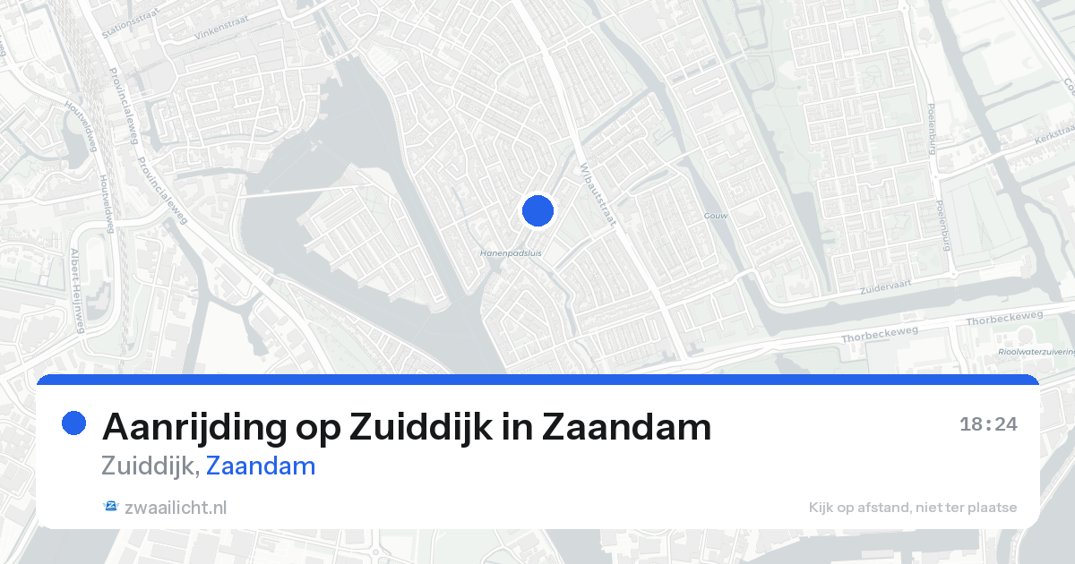 Aanrijding op Zuiddijk in Zaandam — 25 aug 2026