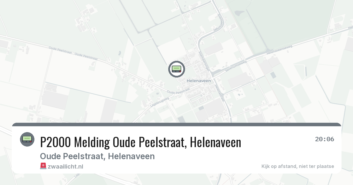 P2000 Melding Oude Peelstraat, Helenaveen — 16 jul 2026