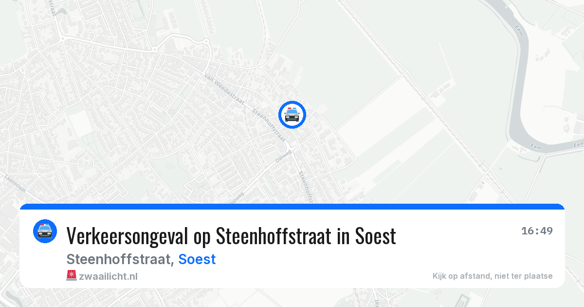 Verkeersongeval op Steenhoffstraat in Soest — 1 mei 2026