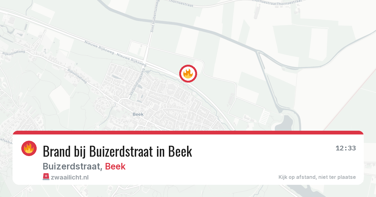 Brand bij Buizerdstraat in Beek — 25 jun 2026