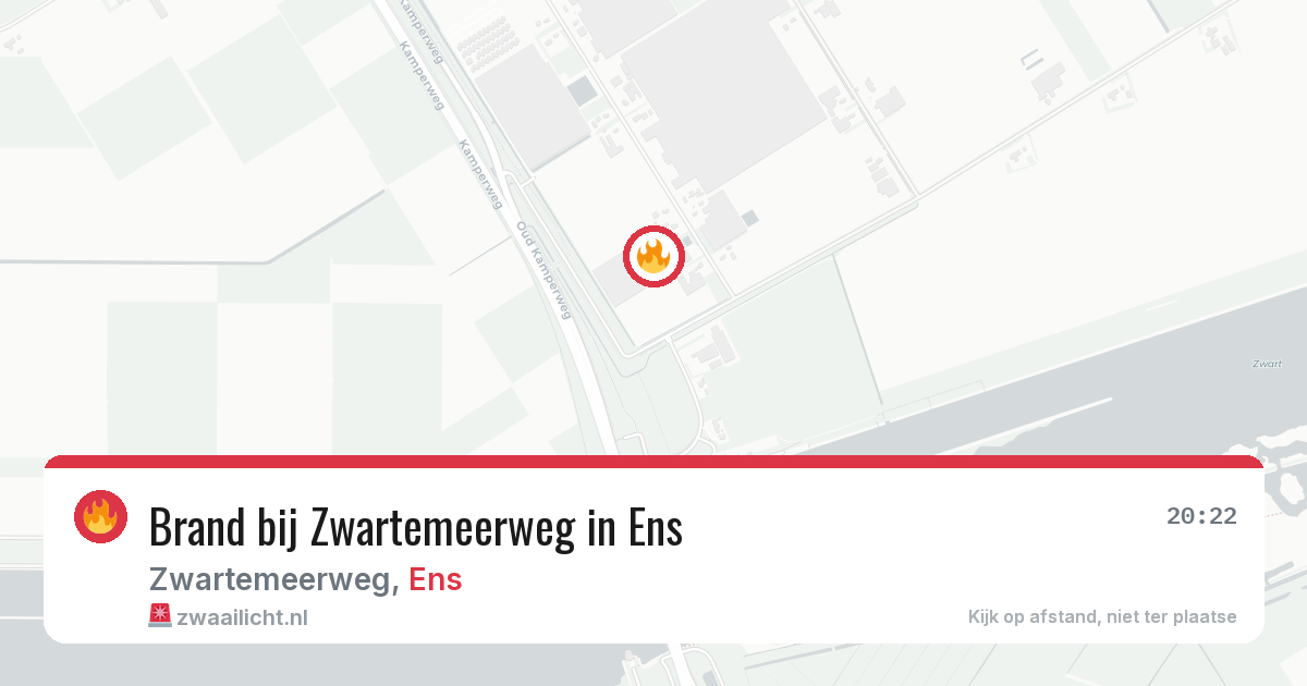 Brand bij Zwartemeerweg in Ens — 4 apr 2026