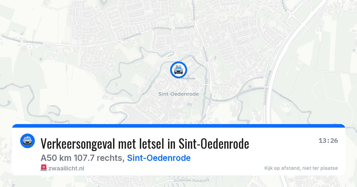 Verkeersongeval met letsel in Sint-Oedenrode — 24 mei 2026