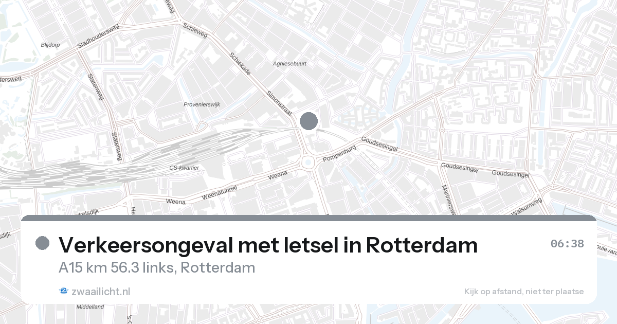 Verkeersongeval met letsel in Rotterdam — 7 feb 2026