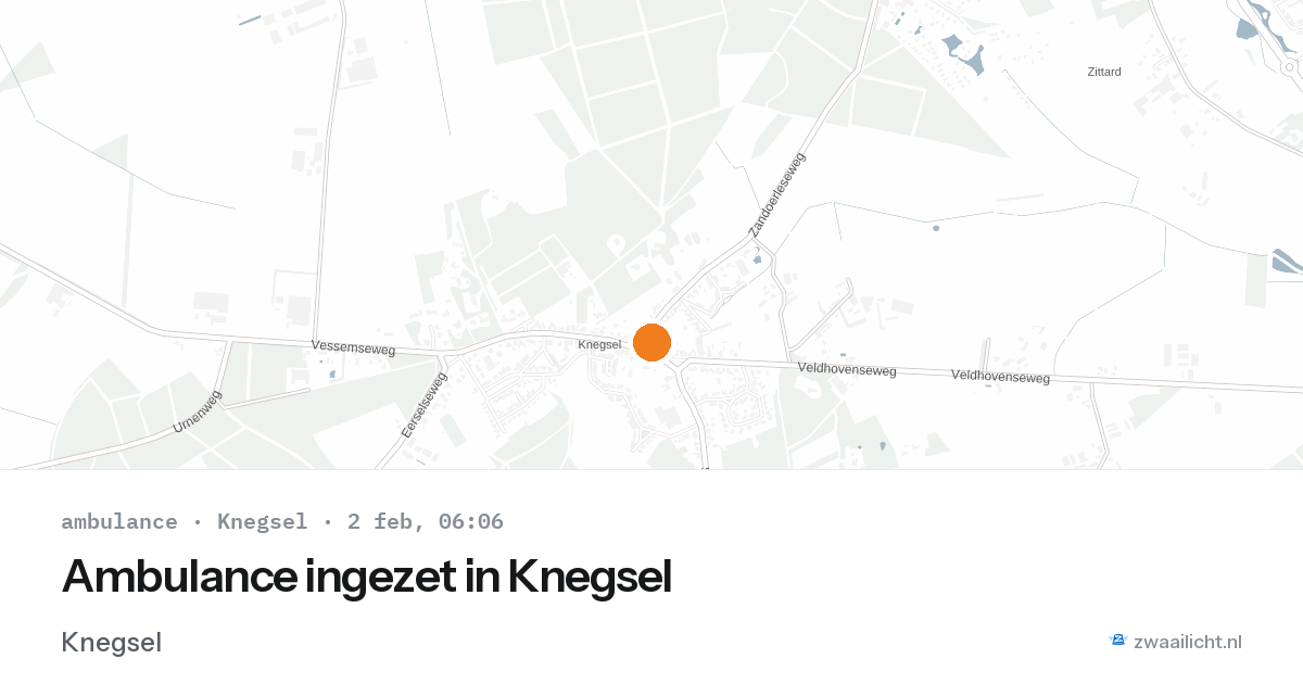 Ambulance ingezet in Knegsel — 2 feb 2026