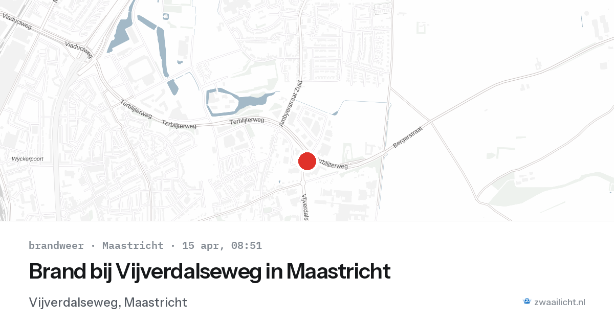 Brand bij Vijverdalseweg in Maastricht — 15 apr 2026