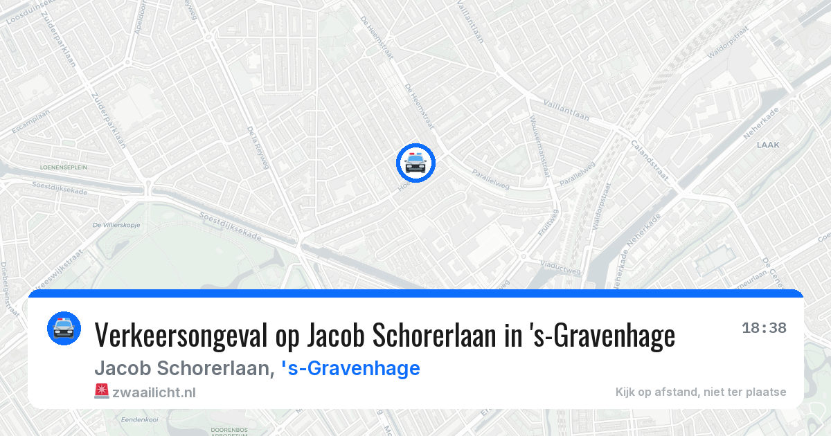 Verkeersongeval op Jacob Schorerlaan in 's-Gravenhage — 5 mei 2026