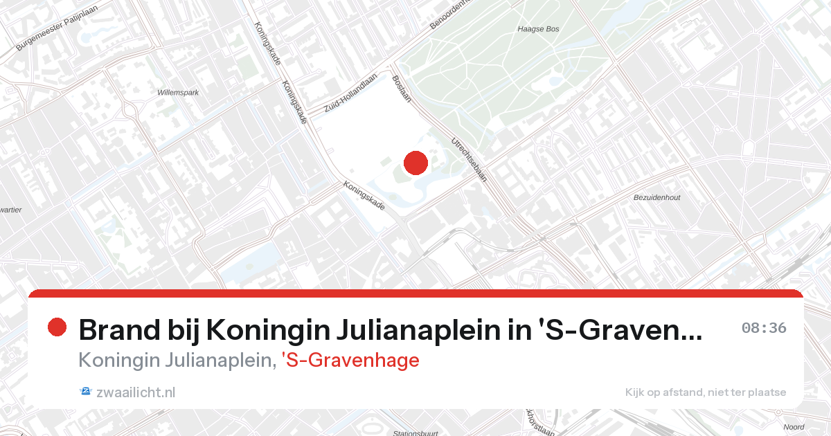 Brand bij Koningin Julianaplein in 'S-Gravenhage — 27 aug 2026
