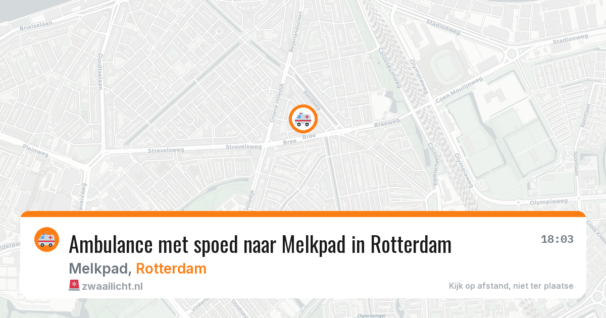 Ambulance met spoed naar Melkpad in Rotterdam — 23 jun 2026