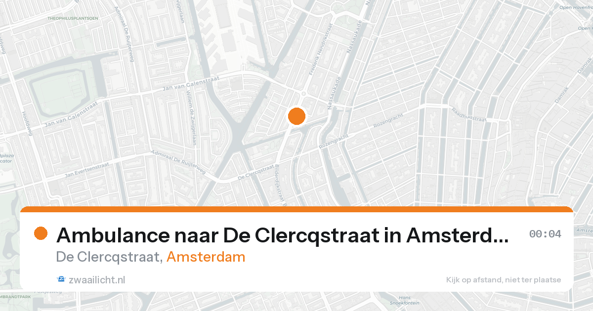 Ambulance naar De Clercqstraat in Amsterdam — 30 jan 2026