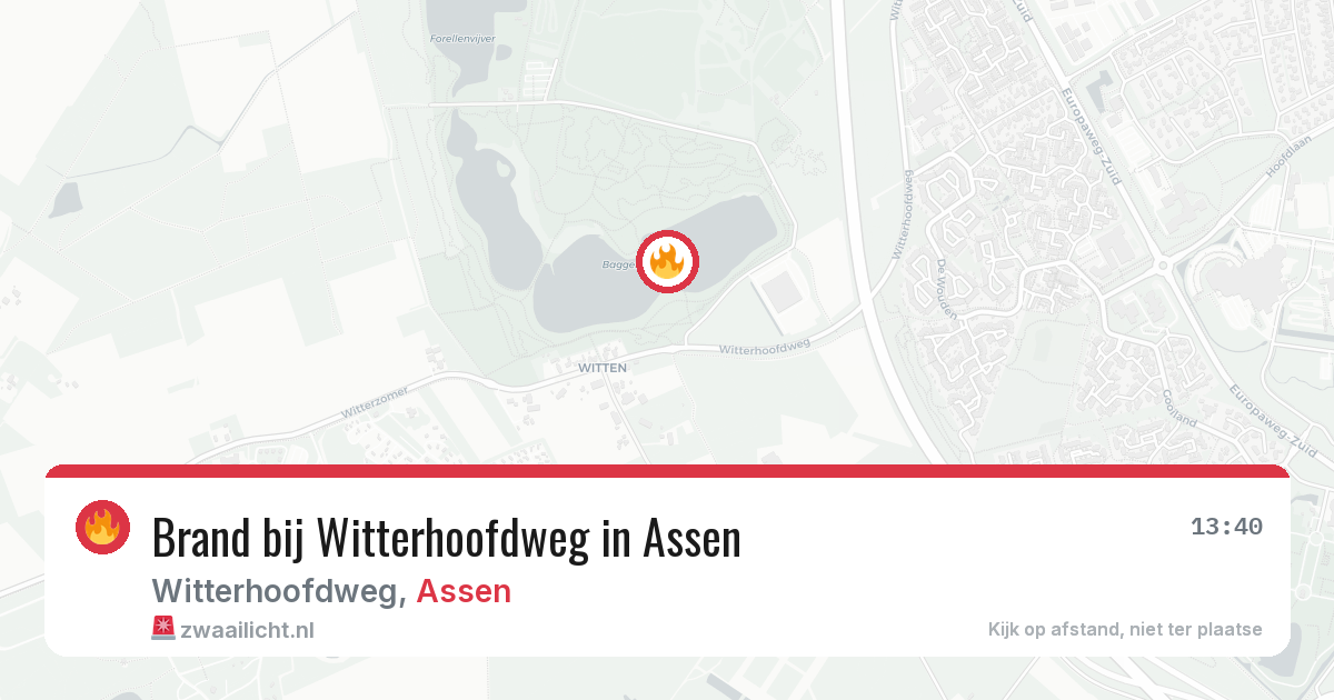 Brand bij Witterhoofdweg in Assen — 5 aug 2026