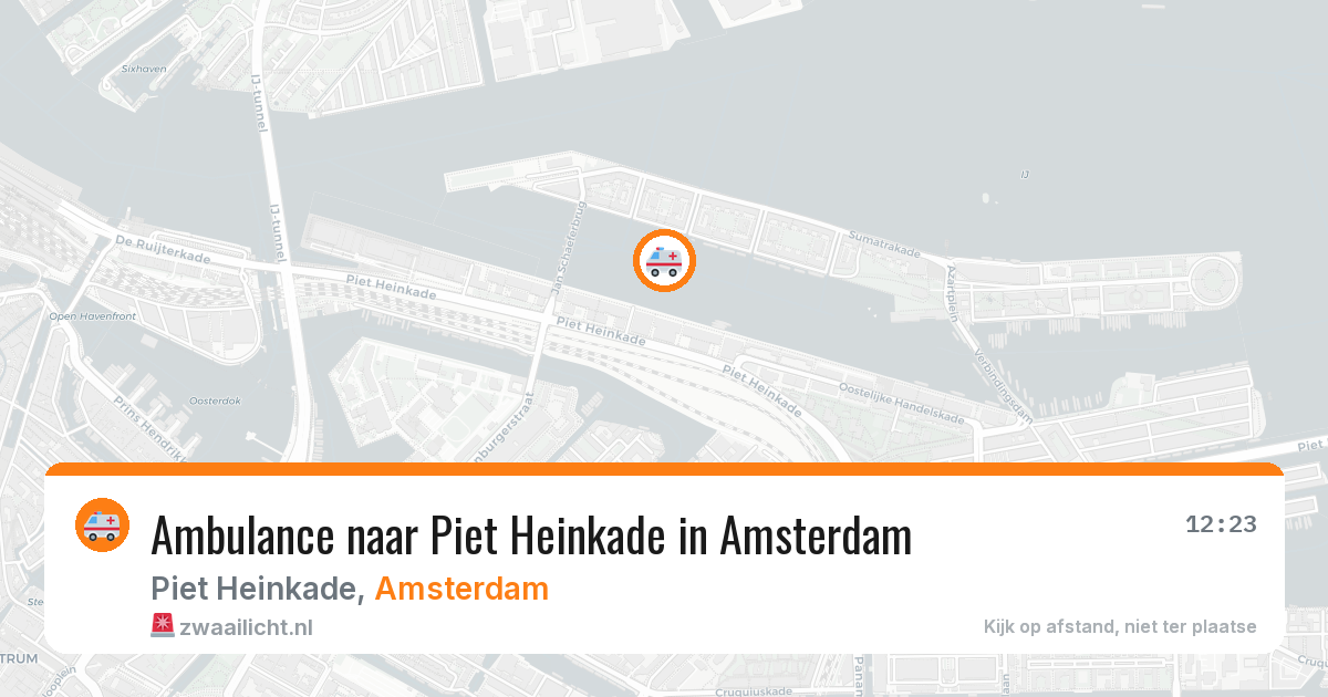 Ambulance naar Piet Heinkade in Amsterdam — 17 mrt 2026