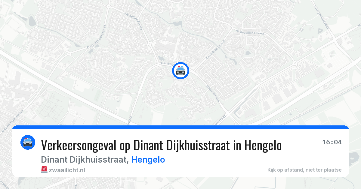 Verkeersongeval op Dinant Dijkhuisstraat in Hengelo — 22 mei 2026