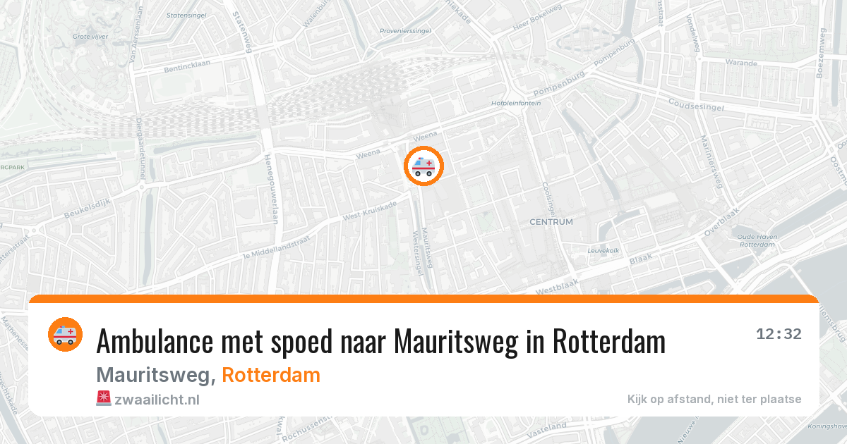Ambulance met spoed naar Mauritsweg in Rotterdam — 12 mrt 2026