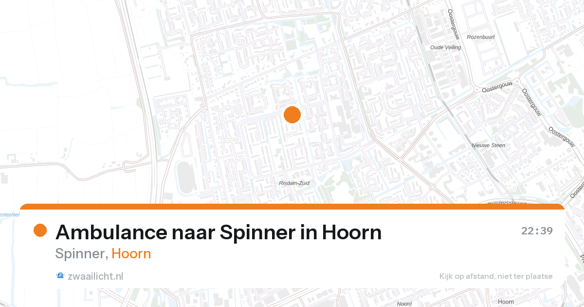 Ambulance naar Spinner in Hoorn — 26 aug 2026