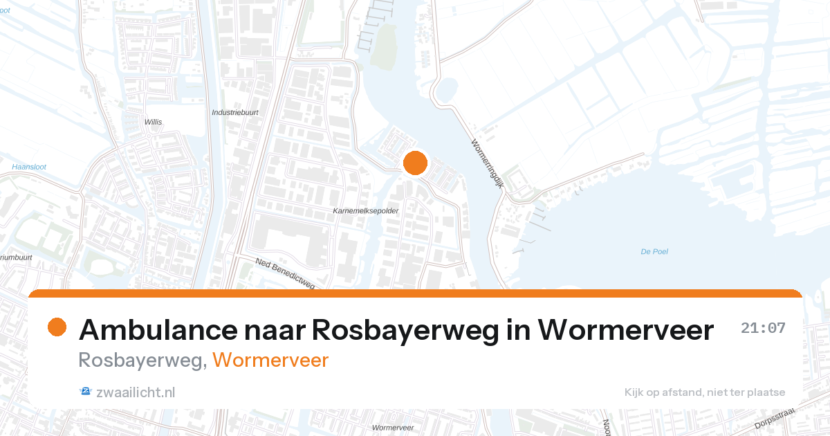 Ambulance naar Rosbayerweg in Wormerveer — 29 jun 2026