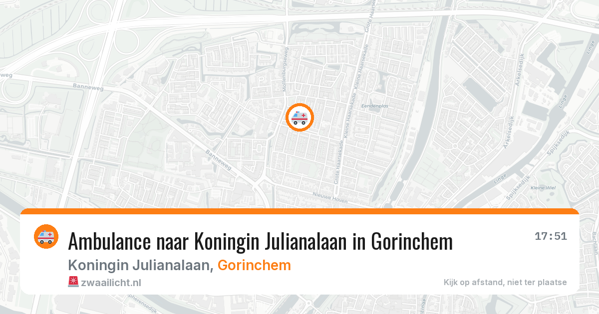 Ambulance naar Koningin Julianalaan in Gorinchem — 12 jul 2026