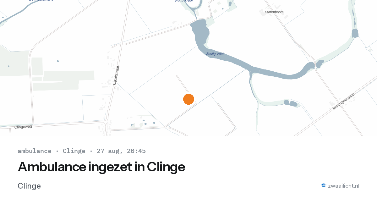 Ambulance ingezet in Clinge — 27 aug 2026