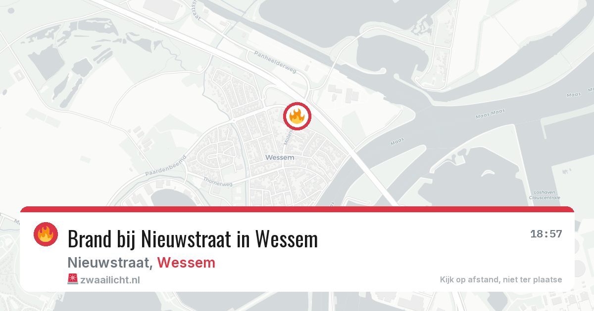 Brand bij Nieuwstraat in Wessem — 6 jun 2026