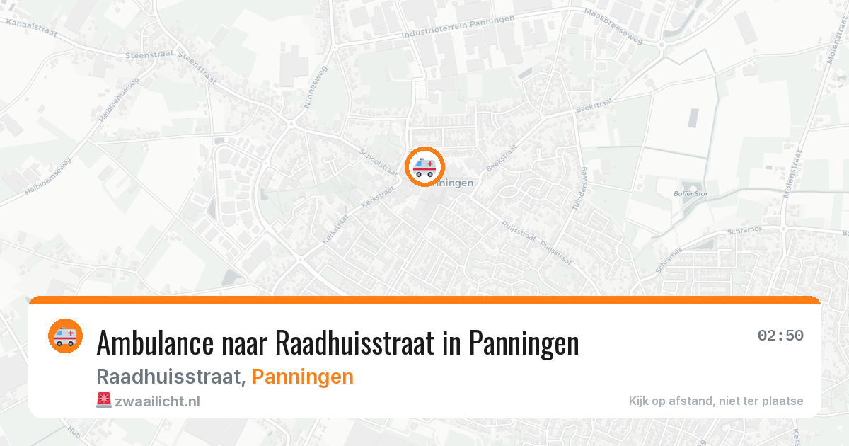 Ambulance naar Raadhuisstraat in Panningen — 21 jul 2026