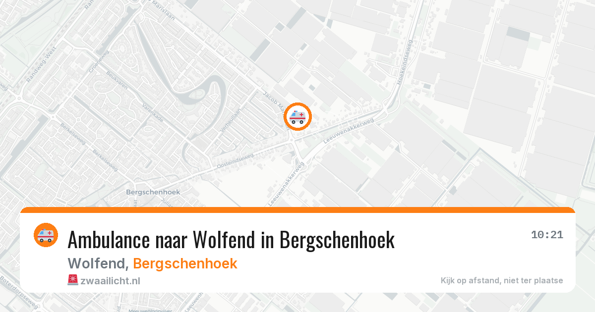 Ambulance naar Wolfend in Bergschenhoek — 23 mrt 2026