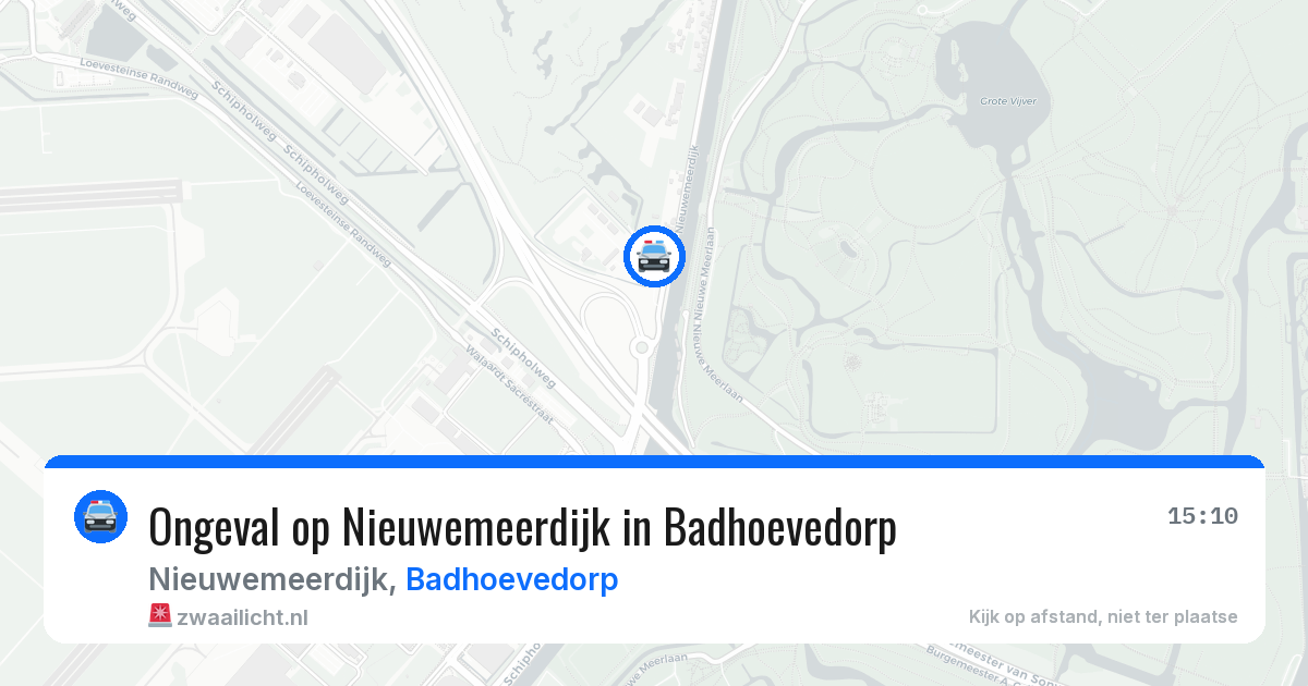 Ongeval op Nieuwemeerdijk in Badhoevedorp — 12 apr 2026