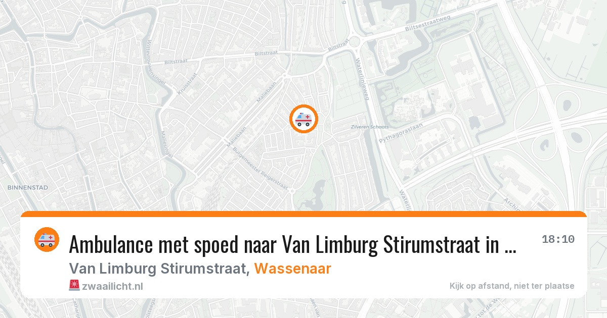 Ambulance met spoed naar Van Limburg Stirumstraat in Wassenaar — 18 jan 2026
