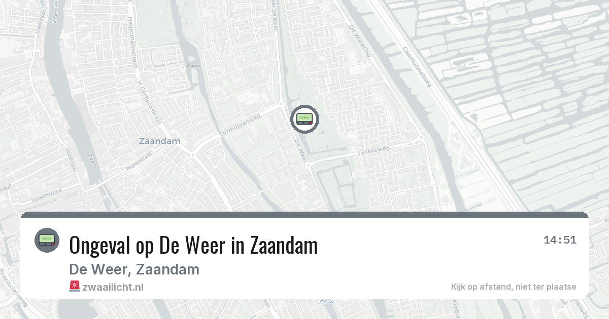 Ongeval op De Weer in Zaandam — 24 feb 2026