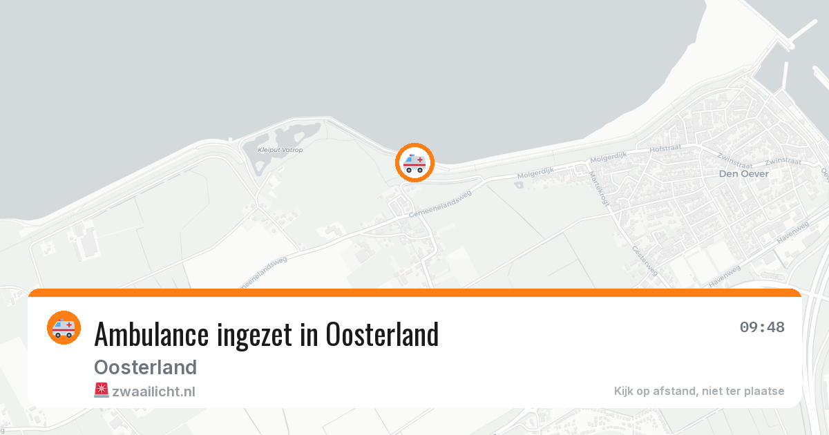 Ambulance ingezet in Oosterland — 30 mei 2026