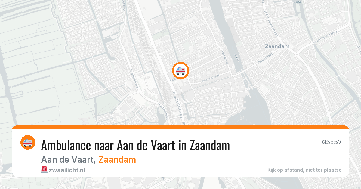 Ambulance naar Aan de Vaart in Zaandam — 23 mei 2026