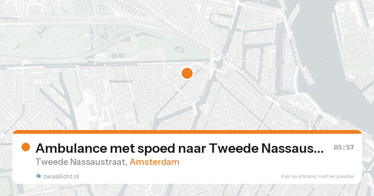 Ambulance met spoed naar Tweede Nassaustraat in Amsterdam — 23 aug 2026