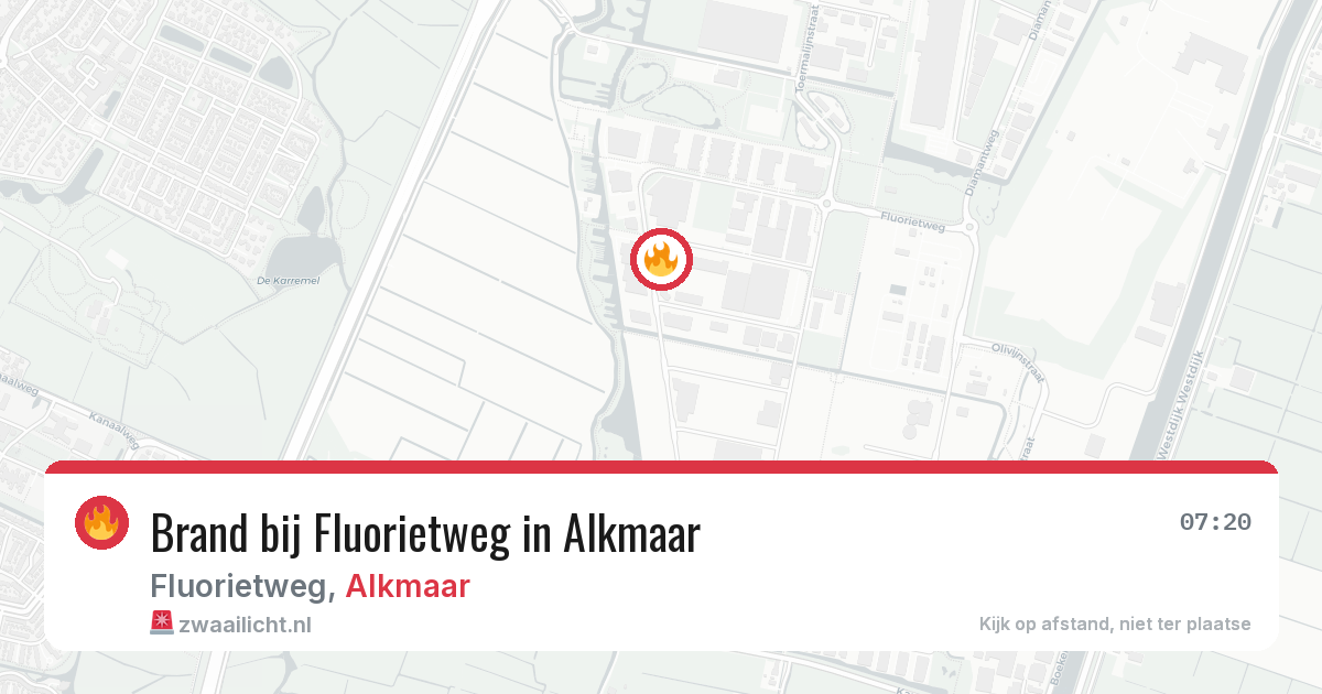 Brand bij Fluorietweg in Alkmaar — 5 aug 2026
