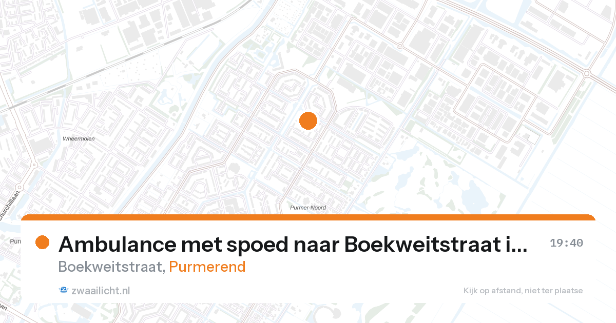 Ambulance met spoed naar Boekweitstraat in Purmerend — 15 jun 2026