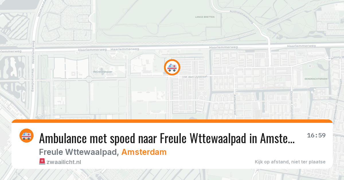 Ambulance met spoed naar Freule Wttewaalpad in Amsterdam — 13 jun 2026