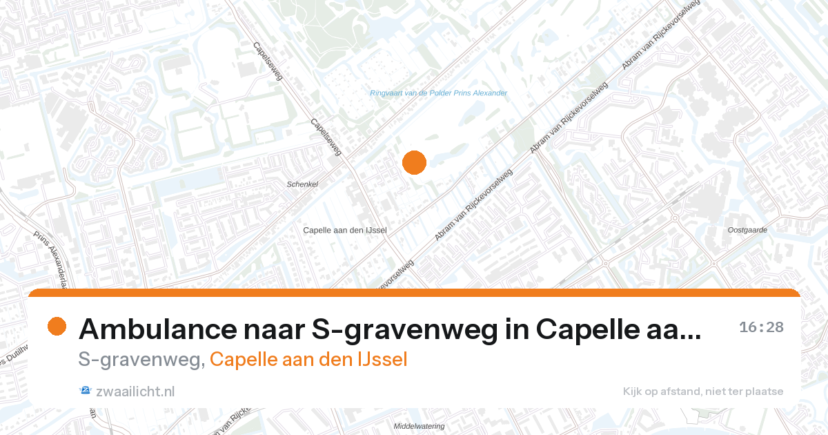 Ambulance naar S-gravenweg in Capelle aan den IJssel — 27 aug 2026
