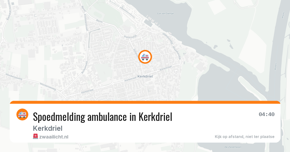 Spoedmelding ambulance in Kerkdriel — 29 apr 2026