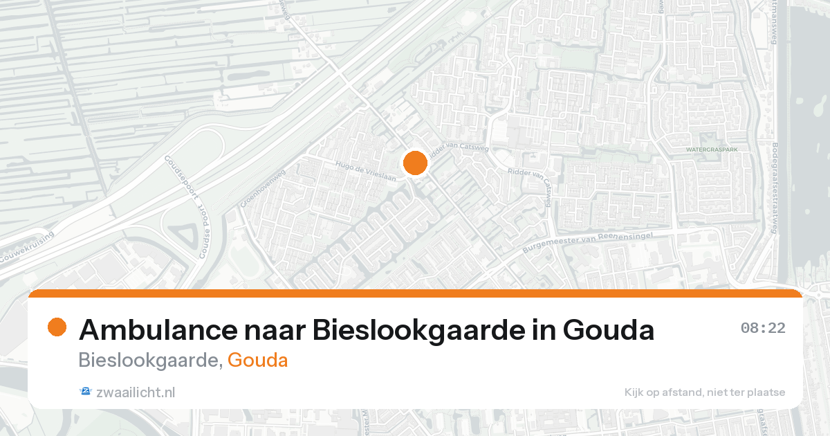 Ambulance naar Bieslookgaarde in Gouda — 23 aug 2026