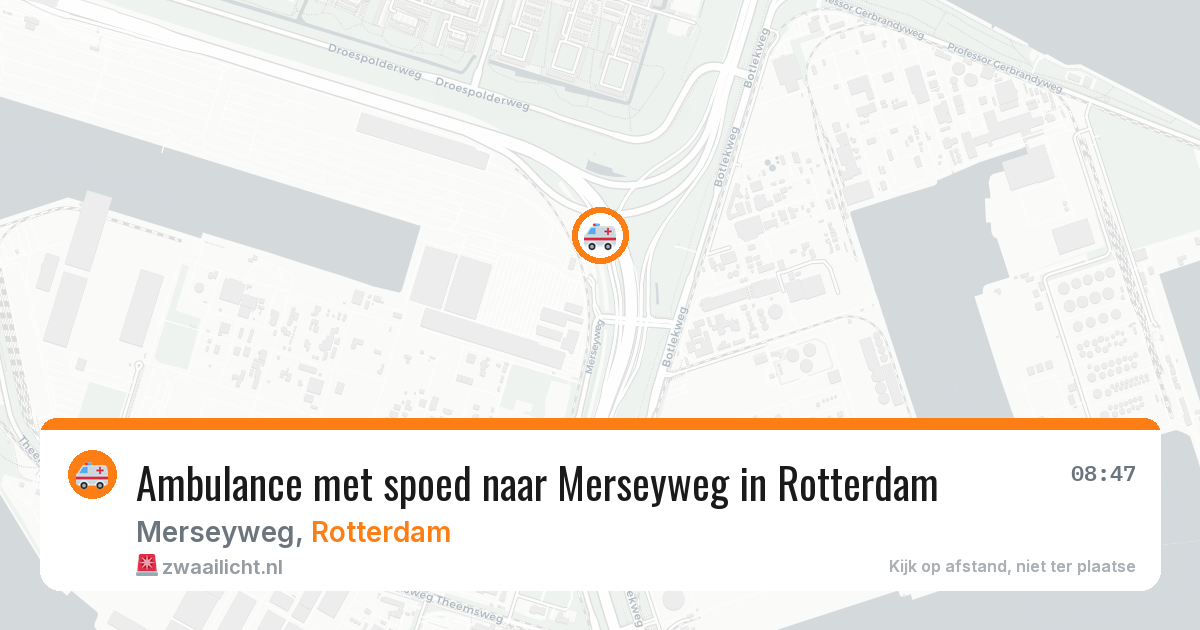 Ambulance met spoed naar Merseyweg in Rotterdam — 7 jul 2026