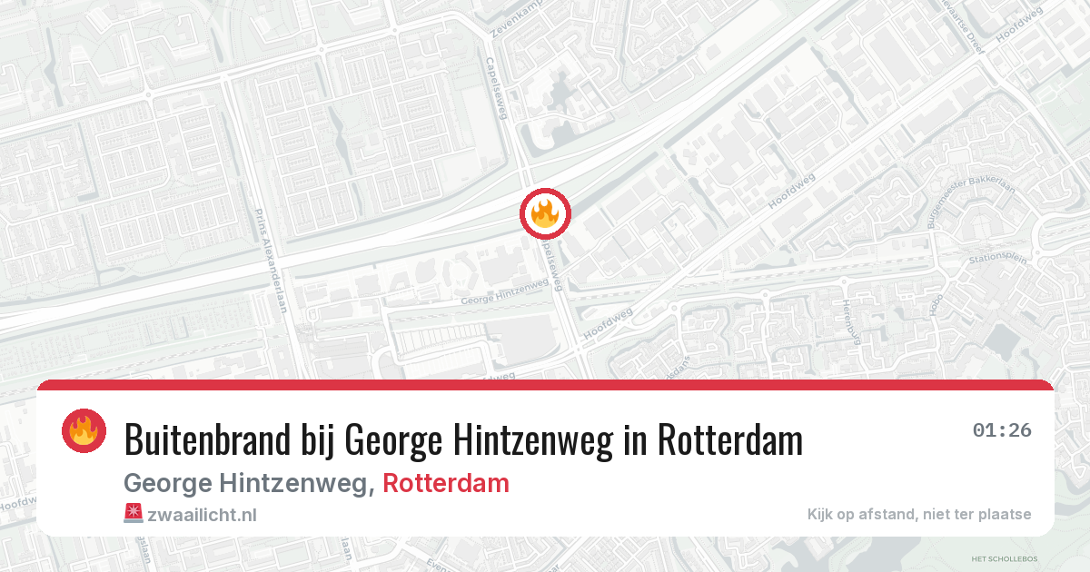 Buitenbrand bij George Hintzenweg in Rotterdam — 29 mei 2026