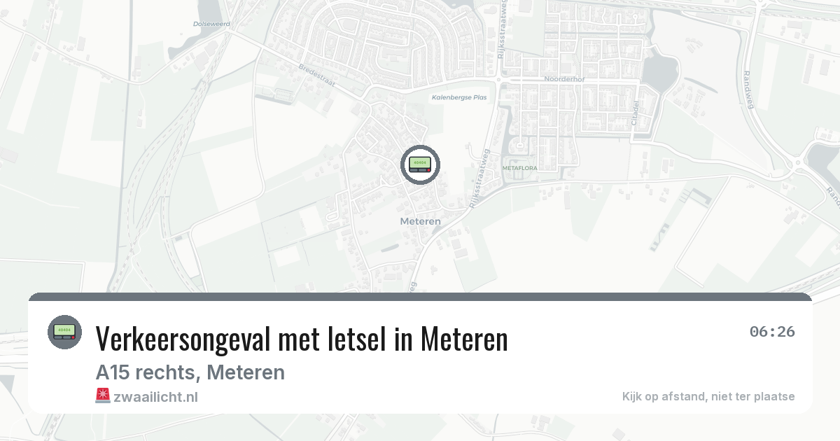 Verkeersongeval met letsel in Meteren — 24 apr 2026