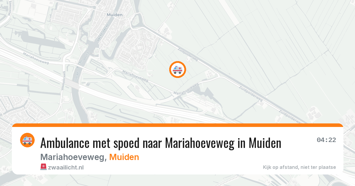 Ambulance met spoed naar Mariahoeveweg in Muiden — 11 mei 2026