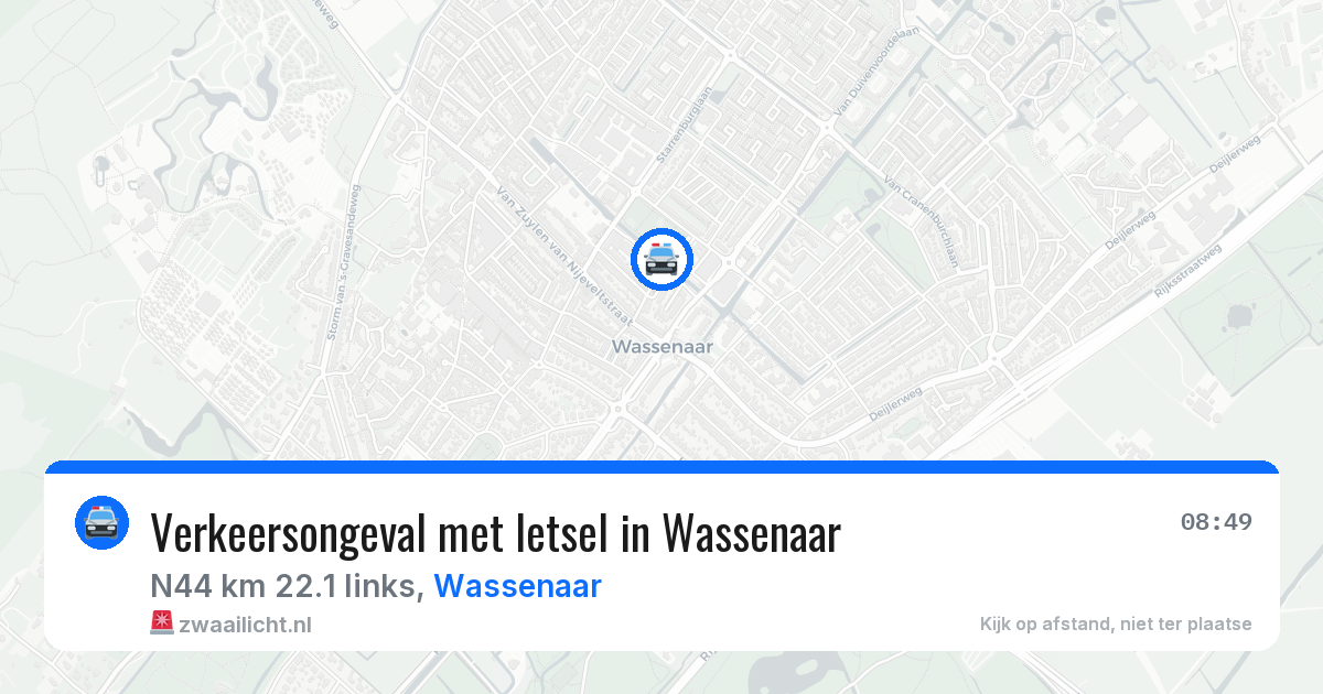Verkeersongeval met letsel in Wassenaar — 20 apr 2026