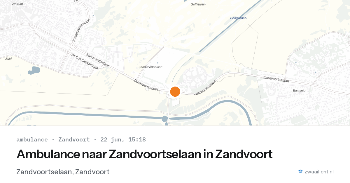 Ambulance naar Zandvoortselaan in Zandvoort — 22 jun 2026