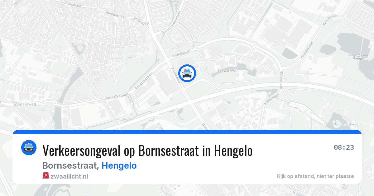 Verkeersongeval op Bornsestraat in Hengelo — 22 mei 2026