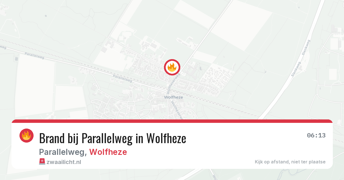 Brand bij Parallelweg in Wolfheze — 28 jun 2026