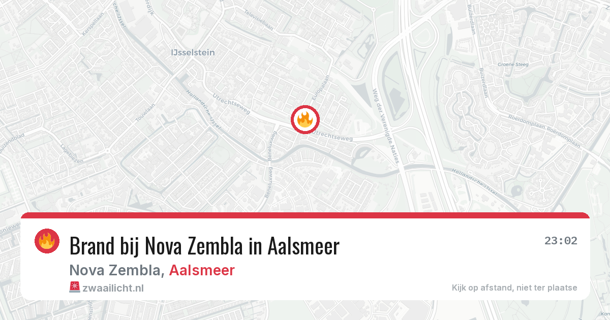 Brand bij Nova Zembla in Aalsmeer — 19 jun 2026
