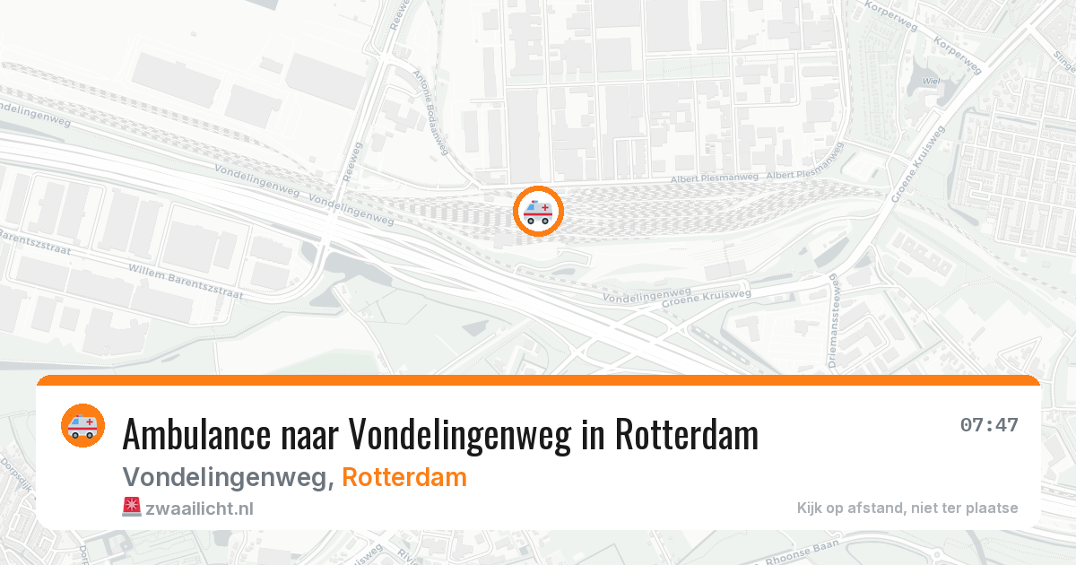 Ambulance naar Vondelingenweg in Rotterdam — 17 jun 2026